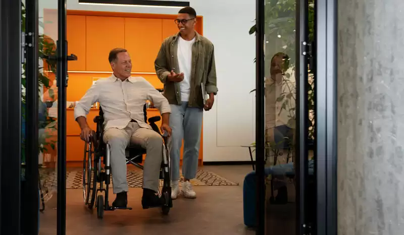 Puertas automáticas para personas con discapacidad motriz